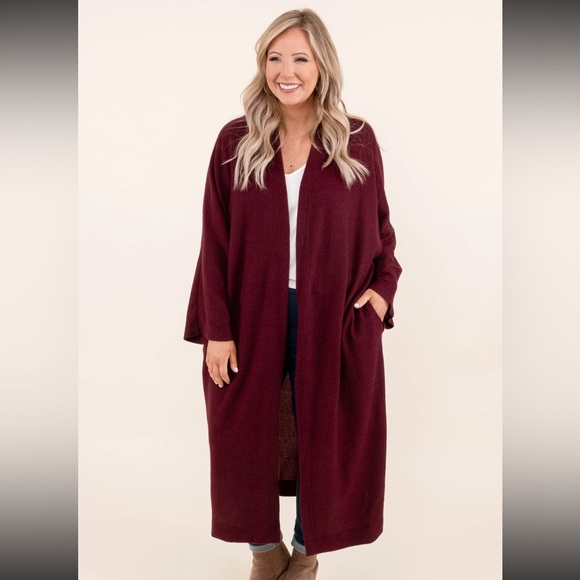 Long fall plus size cardigan - Picture 1 of 2